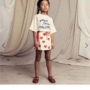 Mini Rodini heart drawstring skirt size 3-5 retail $45